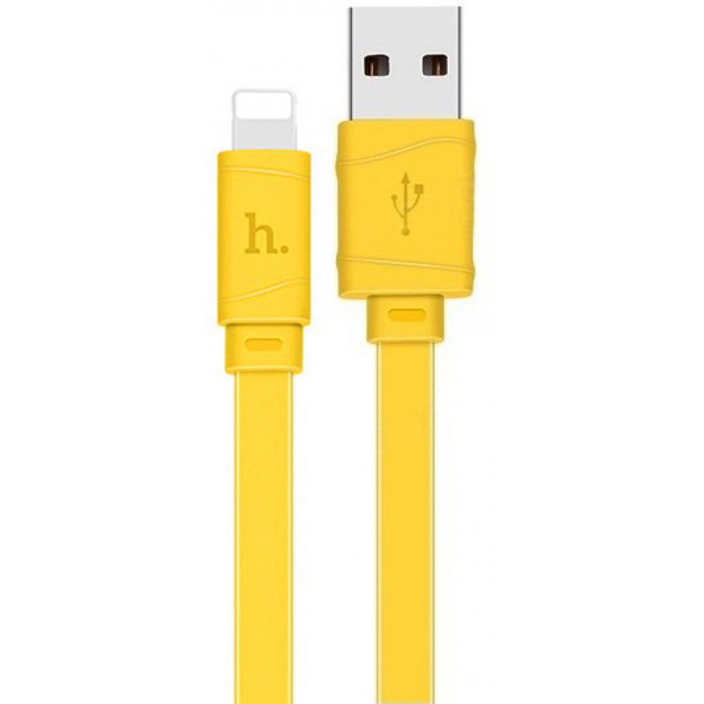 Кабель USB - Lightning hoco. X5 Bamboo 1M, желтый