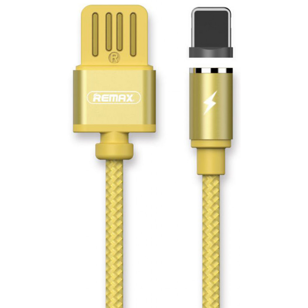 Кабель USB - Lightning магнитный Remax Gravity Series RC-095i, золотой