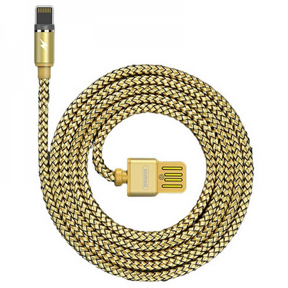 Кабель USB - Lightning магнитный Remax Gravity Series RC-095i, золотой