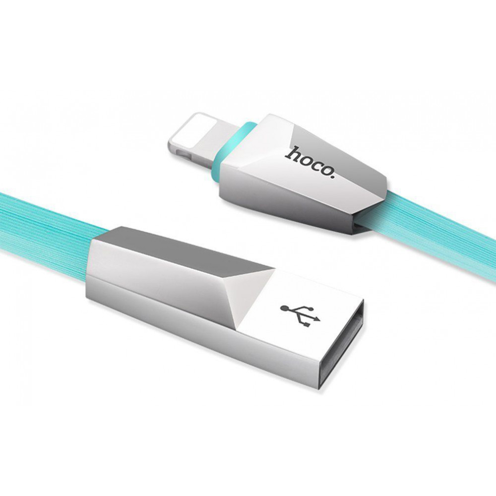 Кабель USB - Lightning hoco. X4 ZINC 1.2M, мятный