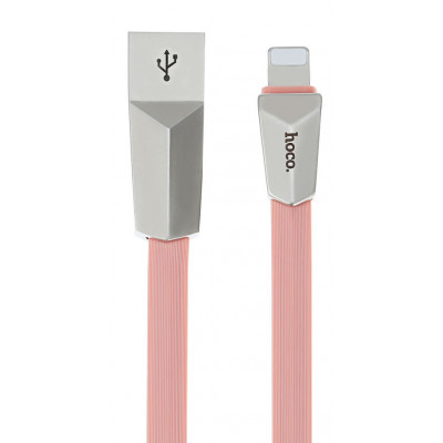 Кабель USB - Lightning hoco. X4 ZINC 1.2M, розовый
