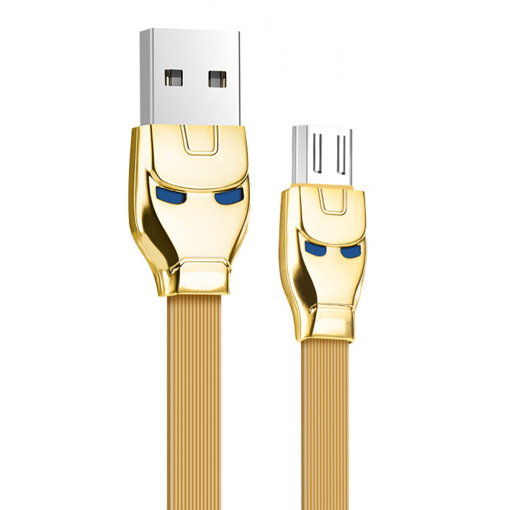 Кабель USB - Micro USB hoco. U14 Steel, золотой
