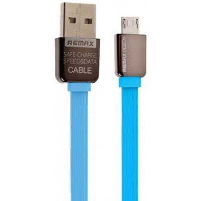 Кабель USB - Micro USB Remax KingKong Safe-Charge (с запахом) 1М, голубой