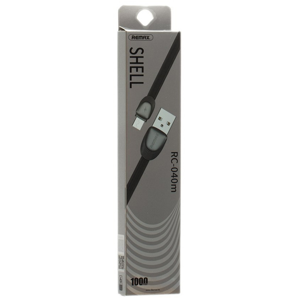 Кабель USB - Micro USB Remax Shell RC-040m 1M, черный