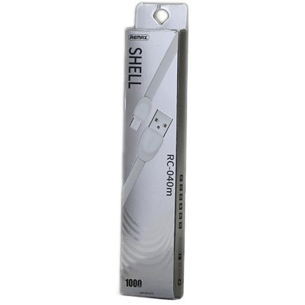 Кабель USB - Micro USB Remax Shell RC-040m 1M, белый