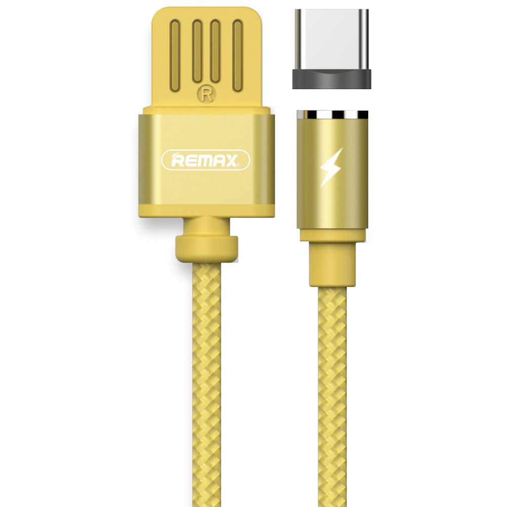 Кабель USB - TYPE-C магнитный Remax Gravity Series RC-095a, золотой