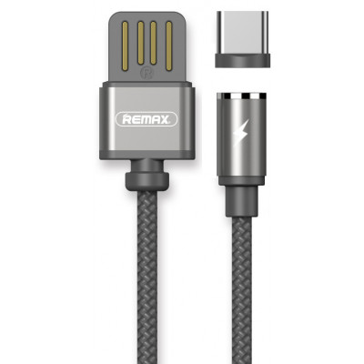 Кабель USB - TYPE-C магнитный Remax Gravity Series RC-095a, серый