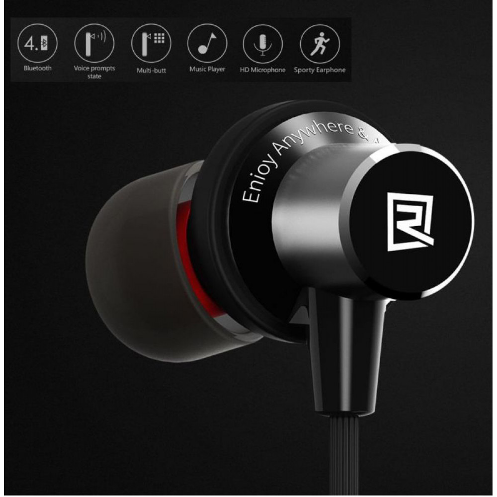 Беспроводные Bluetooth наушники Remax RB-S7, черные