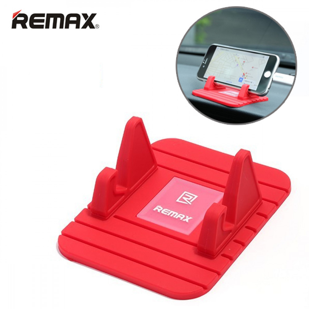 Автомобильный держатель универсальный противоскользящий Remax Fairy, красный