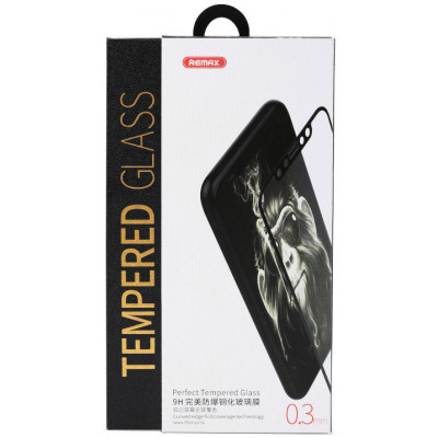 Защитное стекло 2.5D REMAX Perfect Tempered Glass для iPhone X черное