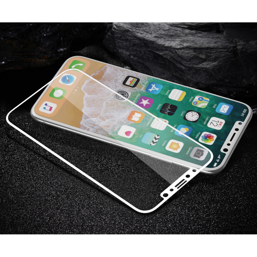 Защитное стекло 3D REMAX Caesar Tempered Glass для iPhone X белое