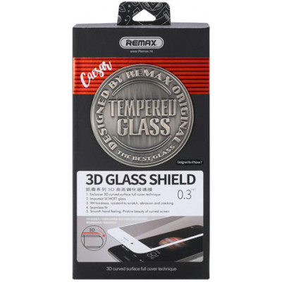 Защитное стекло 3D REMAX Caesar Tempered Glass для iPhone 7 белое