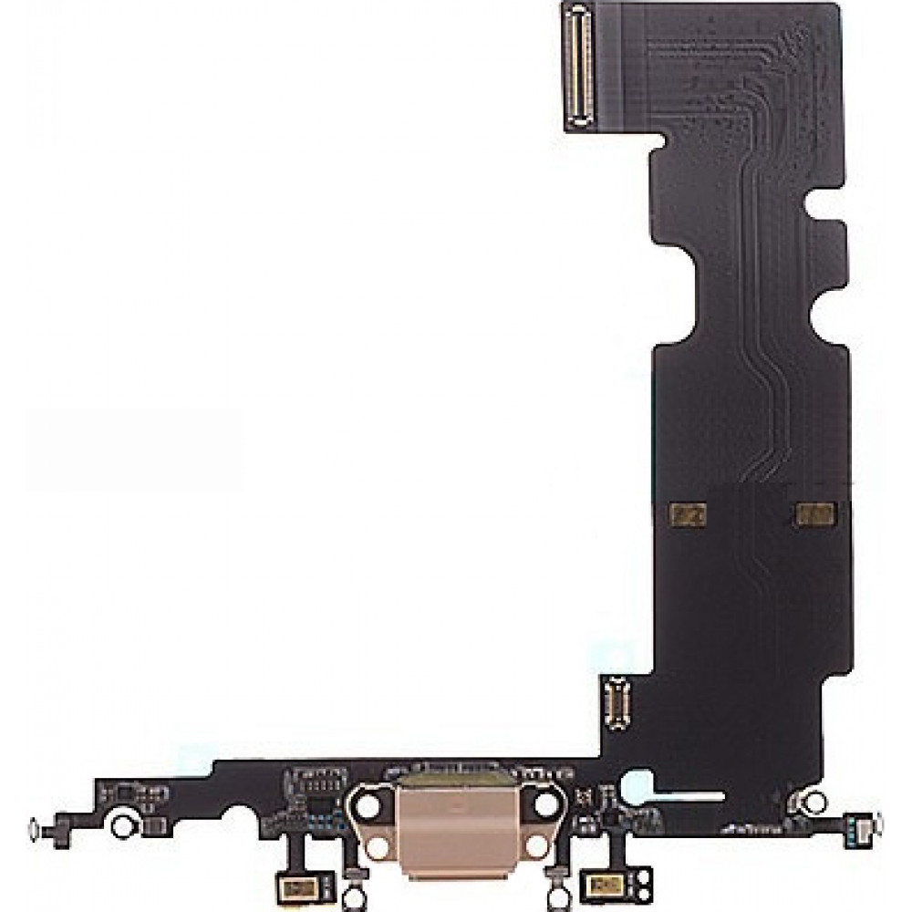 Шлейф для iPhone 8 с разъемом зарядки и микрофоном, золото