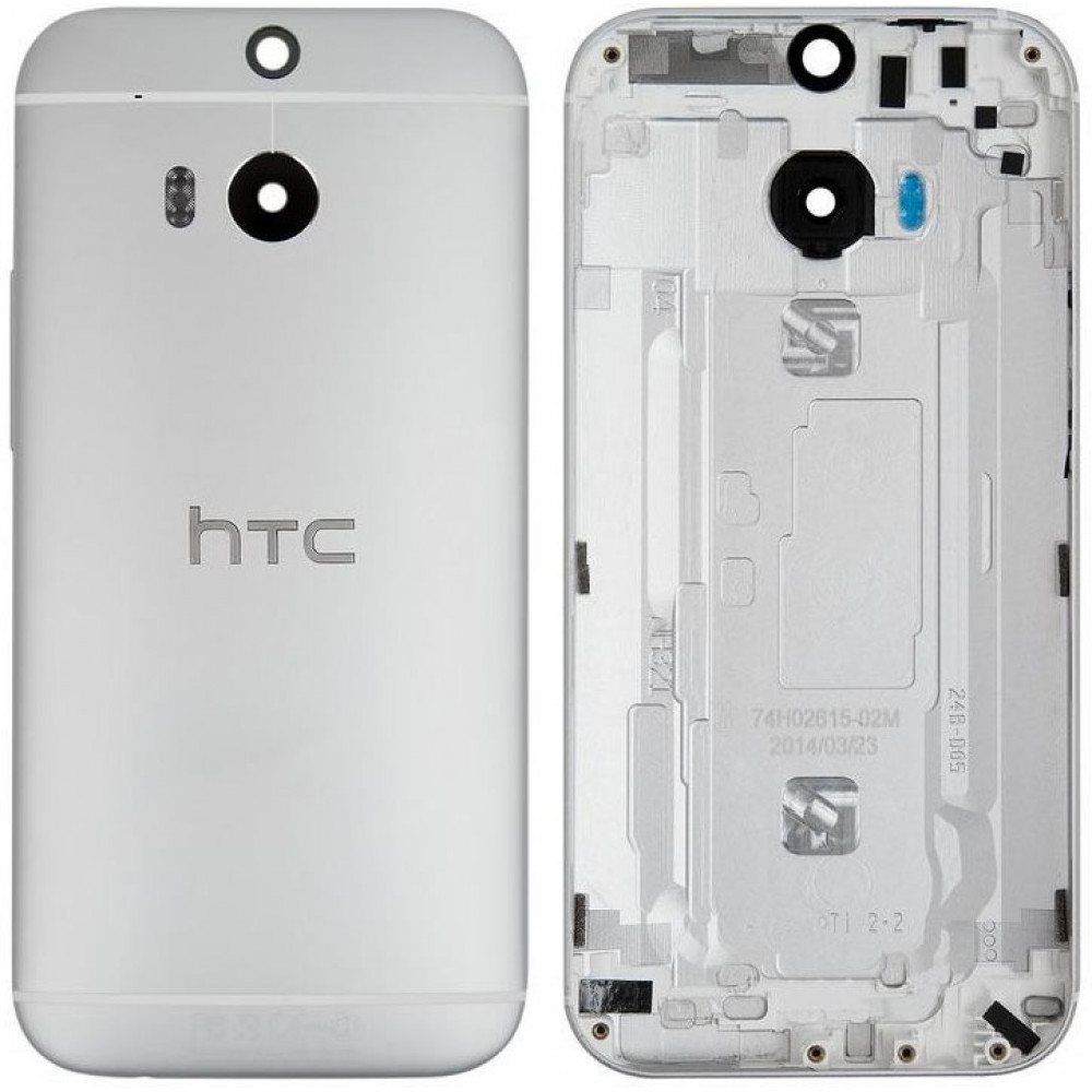 Задняя крышка для HTC One M8, серебро