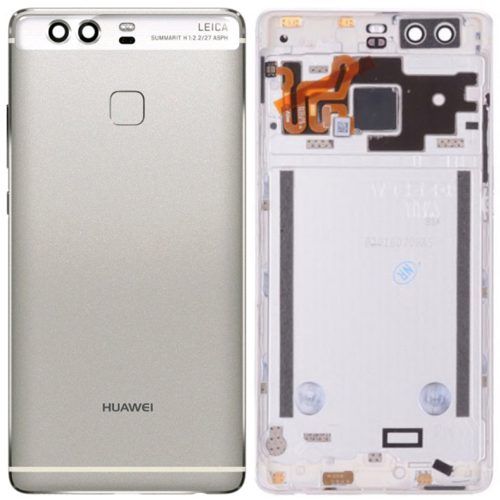 Задняя крышка для Huawei P9 в сборе с датчиком отпечатка, серебро