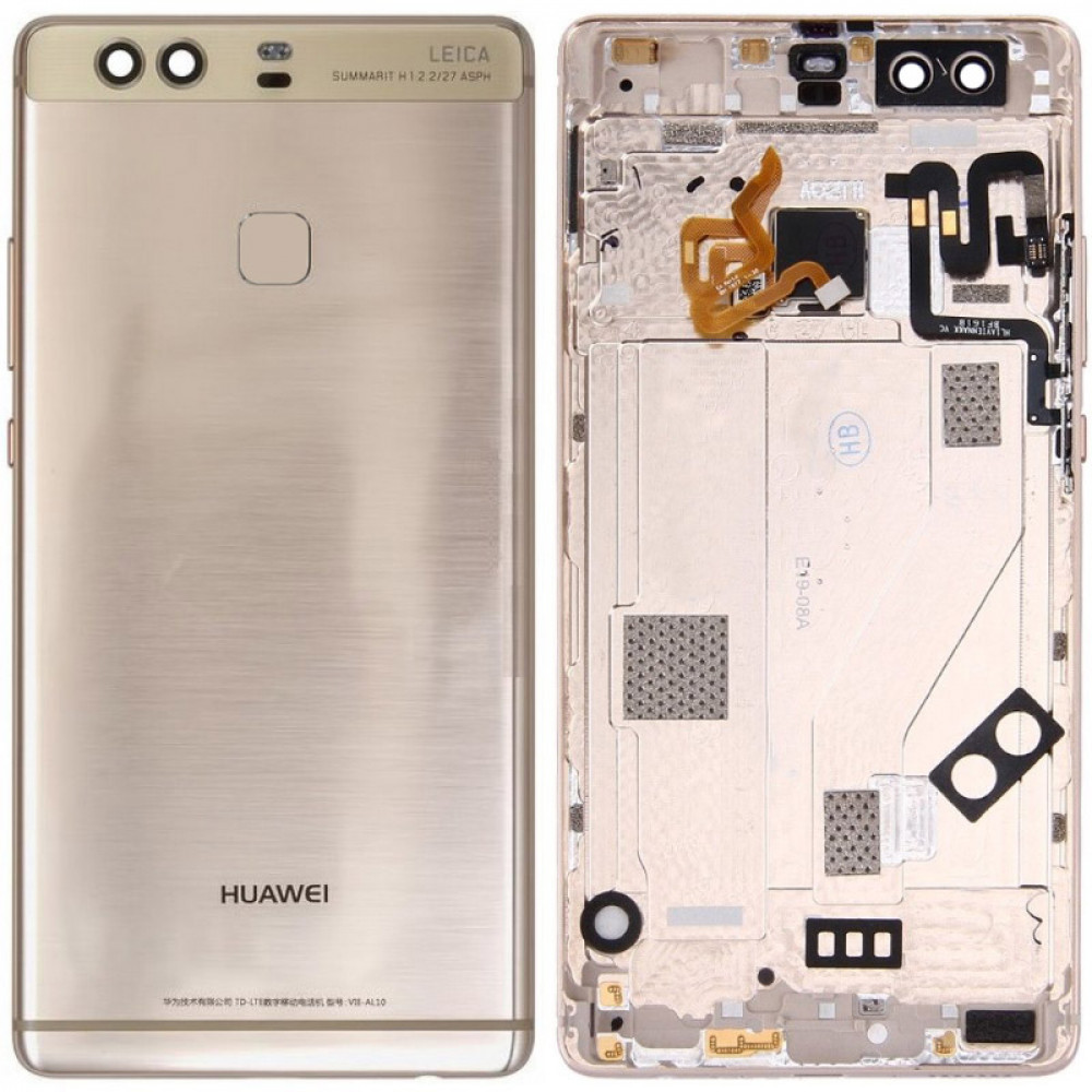 Задняя крышка для Huawei P9 Plus (2017) в сборе с датчиком отпечатка, золото