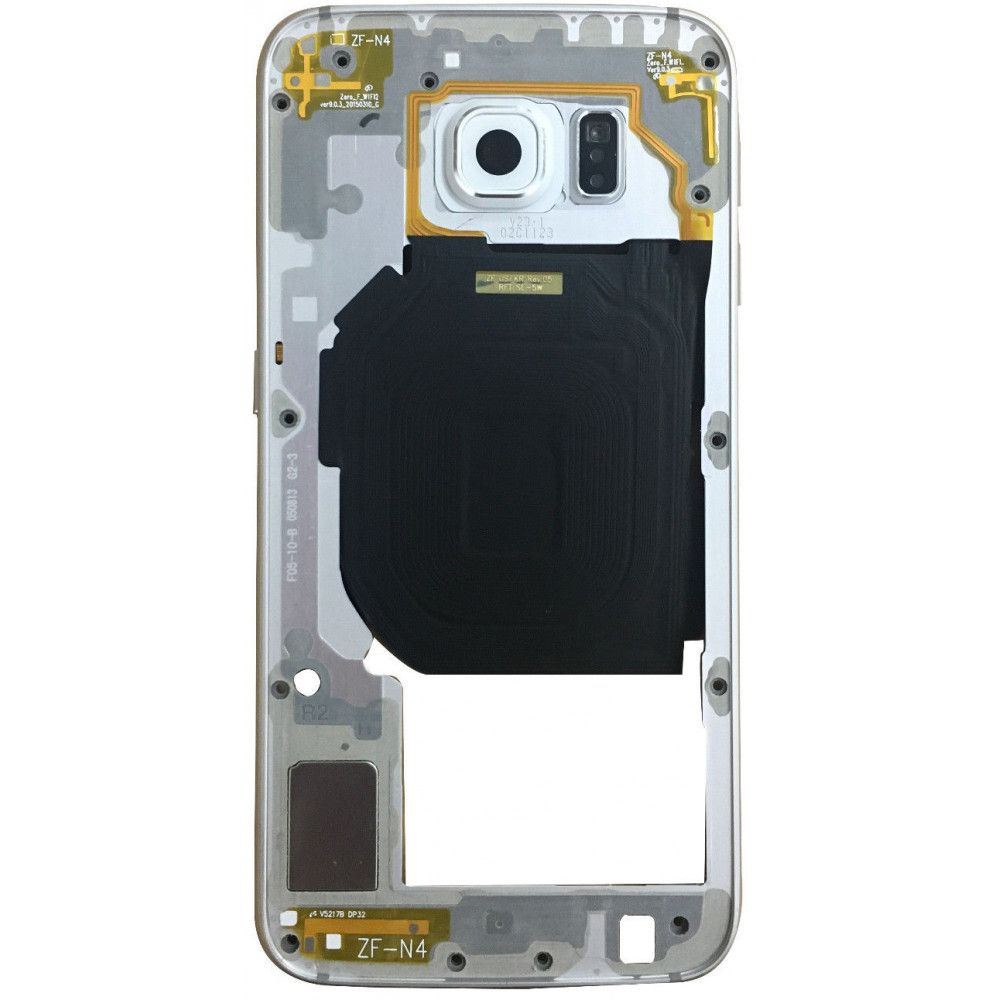 Средняя часть корпуса (рамка) для Samsung Galaxy S6 ( G920F ) белая