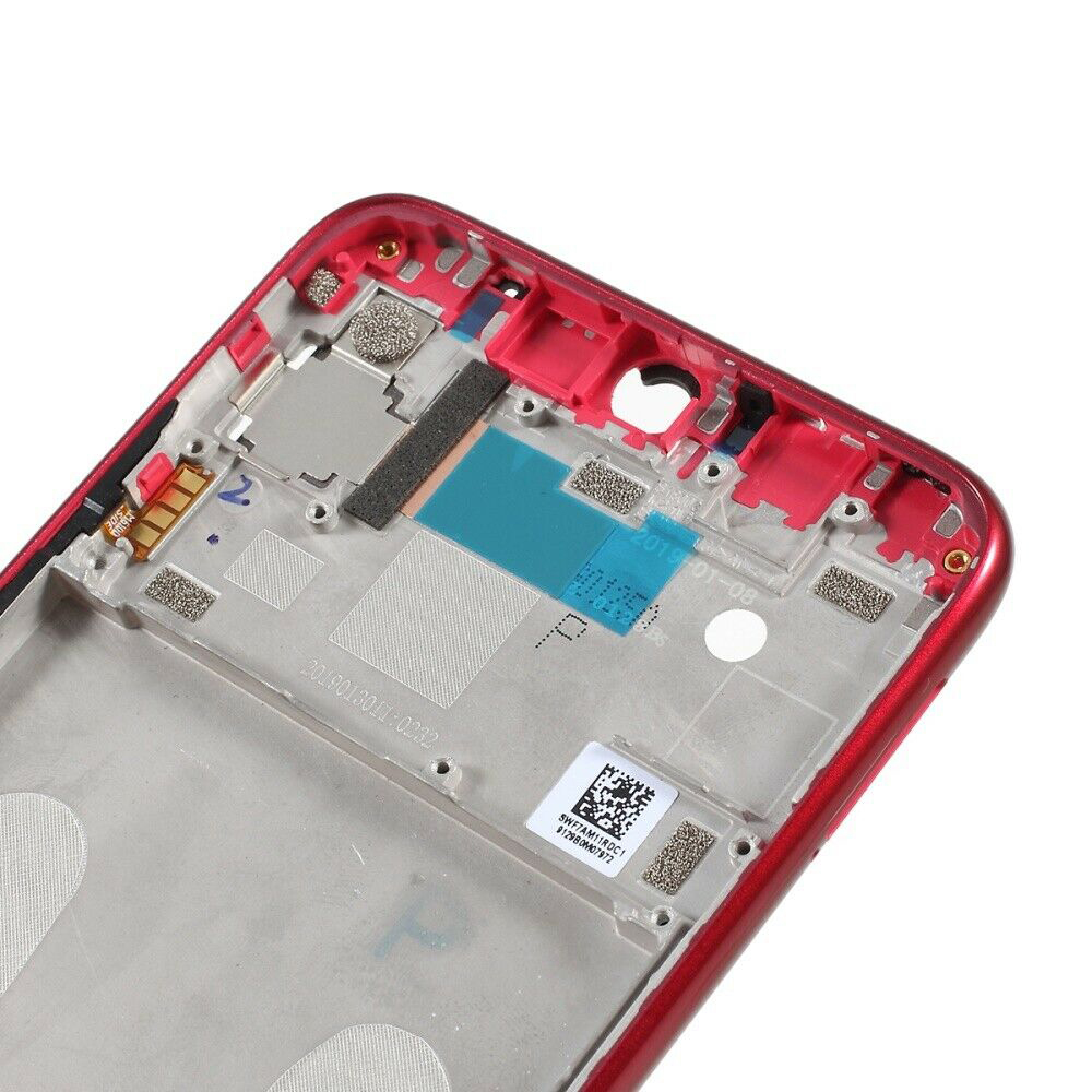 Средняя часть корпуса (рамка) для Xiaomi Redmi Note 7, красная (Twilight Gold)