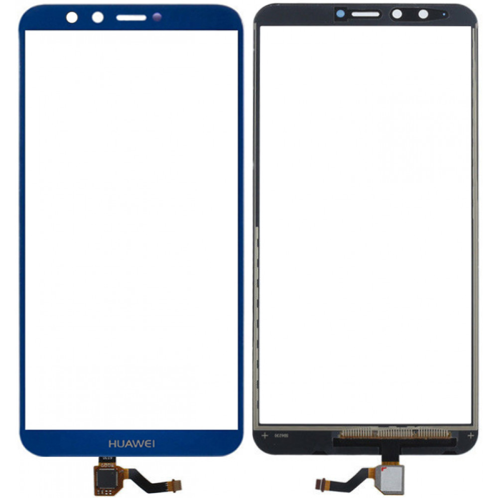 Сенсорное стекло (тачскрин) для Huawei Enjoy 8 Plus, синее