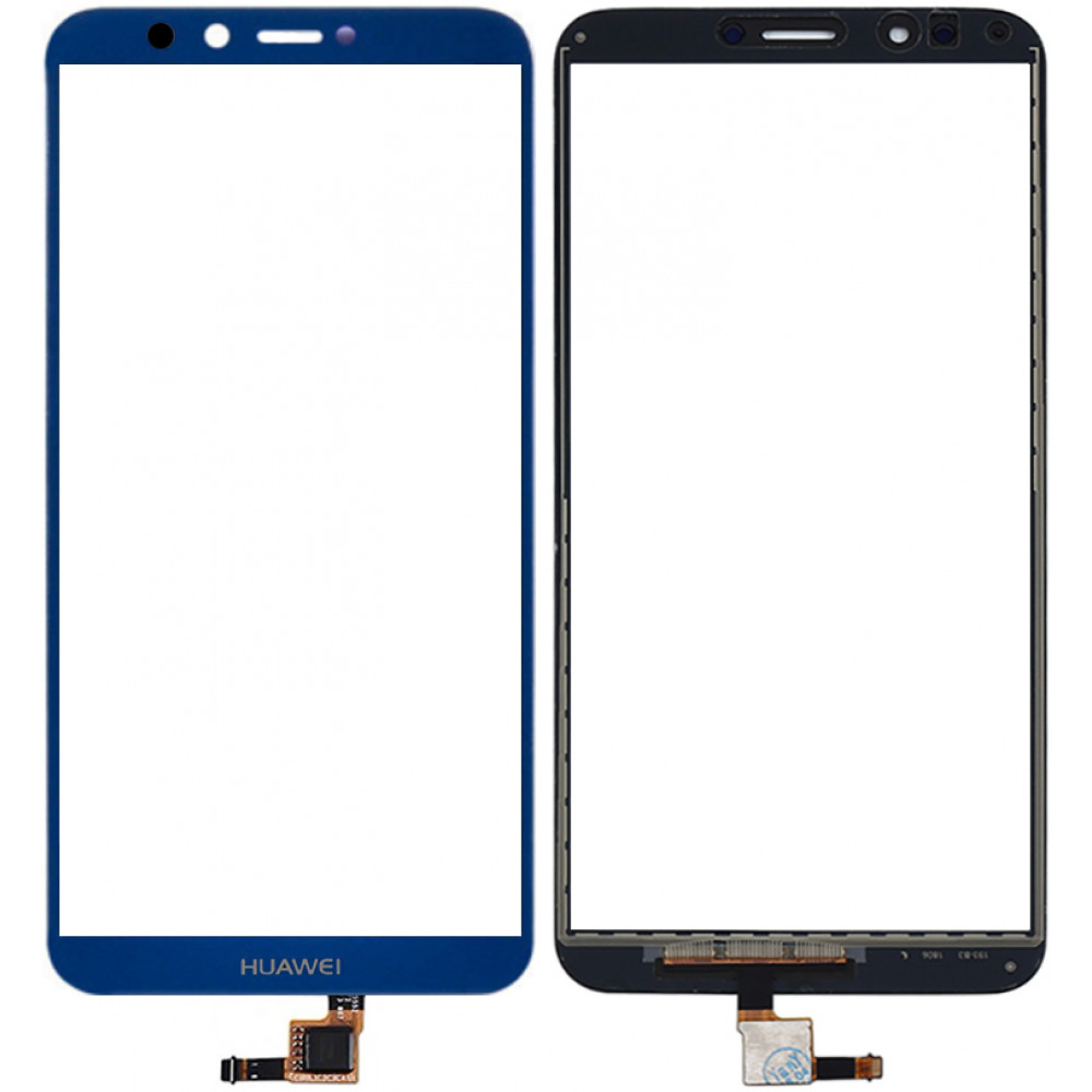 Сенсорное стекло (тачскрин) для Huawei Enjoy 8, синее