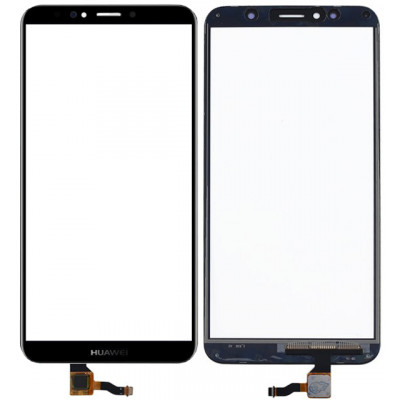 Сенсорное стекло (тачскрин) для Huawei Enjoy 8e, черное