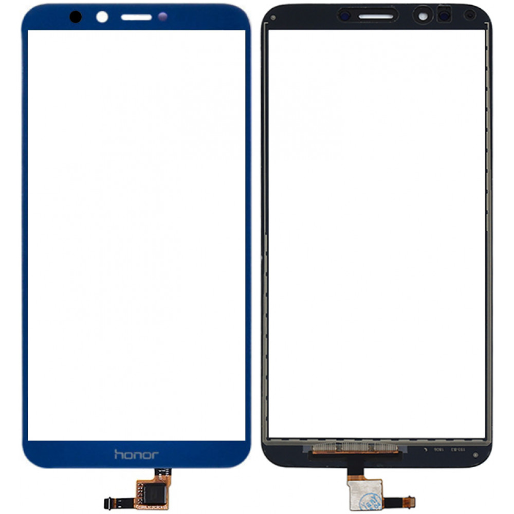 Сенсорное стекло (тачскрин) для Huawei Honor 7C, синее