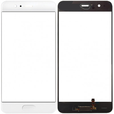 Сенсорное стекло (тачскрин) для Huawei P10 Plus с датчиком отпечатка, белое