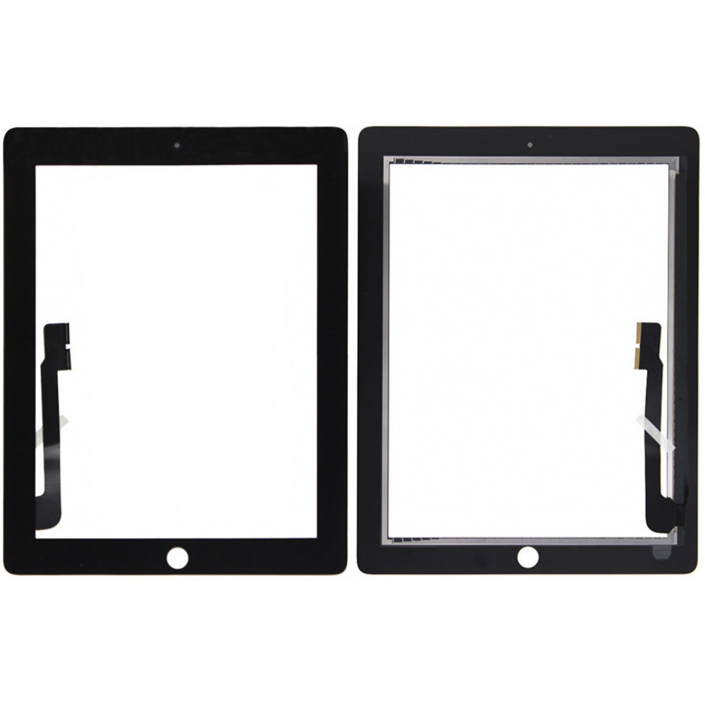 Сенсорное стекло (тачскрин) для iPad 3 / 4, черное