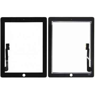 Сенсорное стекло (тачскрин) для iPad 3 / 4, черное