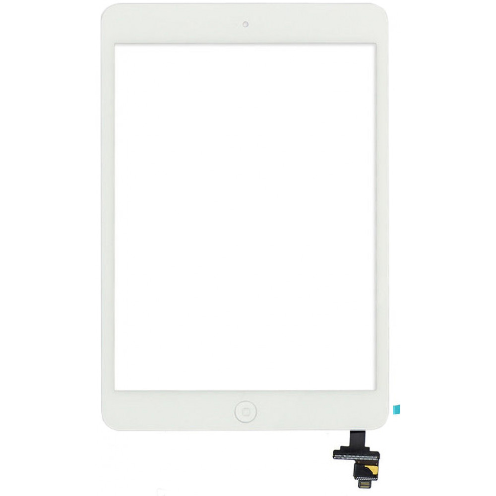 Сенсорное стекло (тачскрин) для iPad Mini / iPad Mini 2 с кнопкой Home и контроллером White