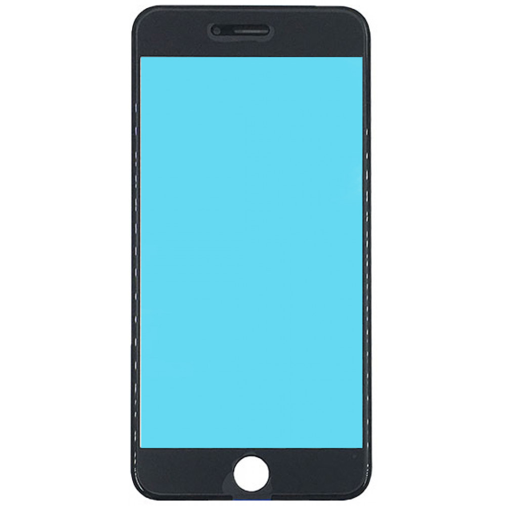 Стекло дисплея с OKA плёнкой и рамкой для iPhone 6 Plus, черное