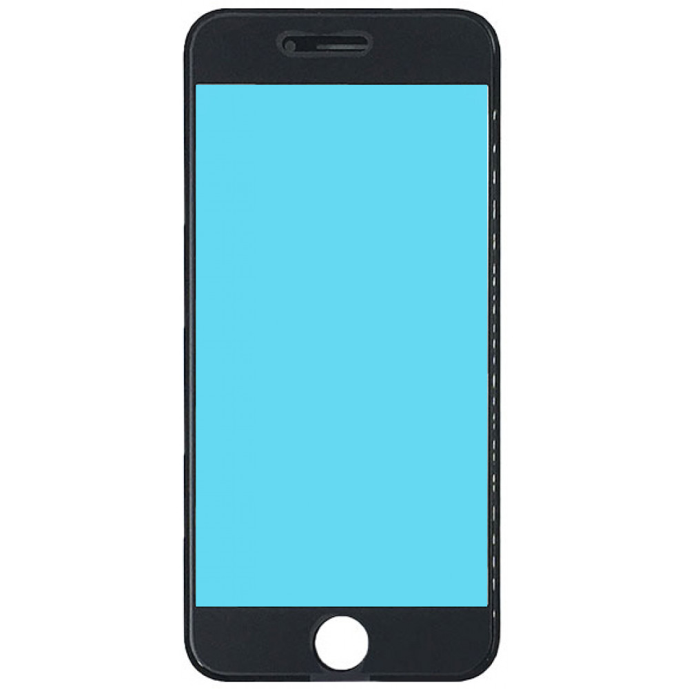 Стекло дисплея с OKA плёнкой и рамкой для iPhone 6, черное