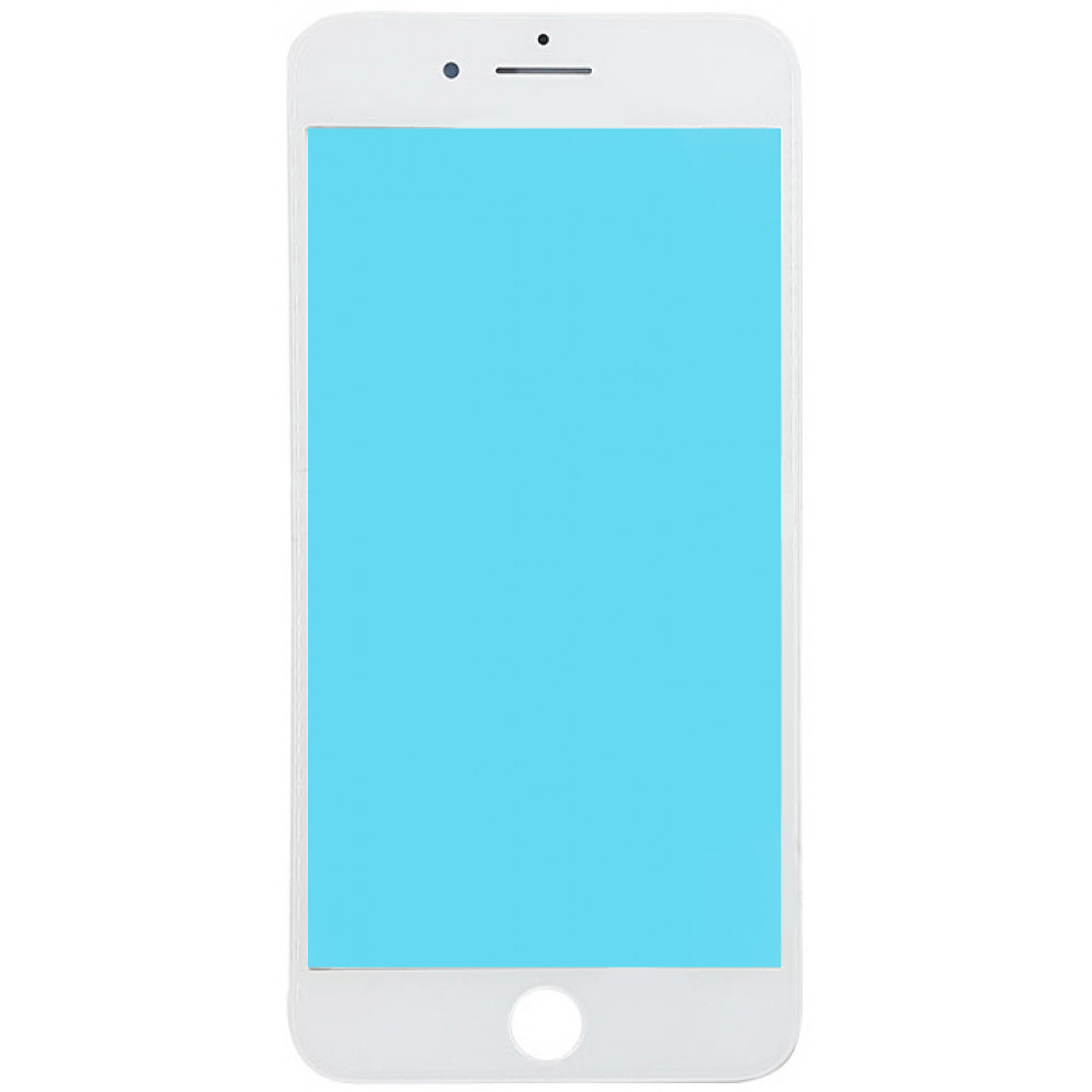 Стекло дисплея с OKA плёнкой и рамкой для iPhone 6S Plus, белое
