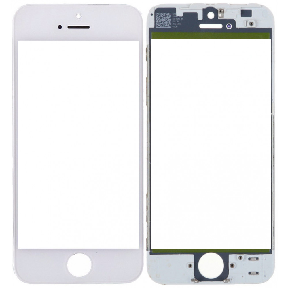 Стекло дисплея с рамкой для iPhone 5 белое
