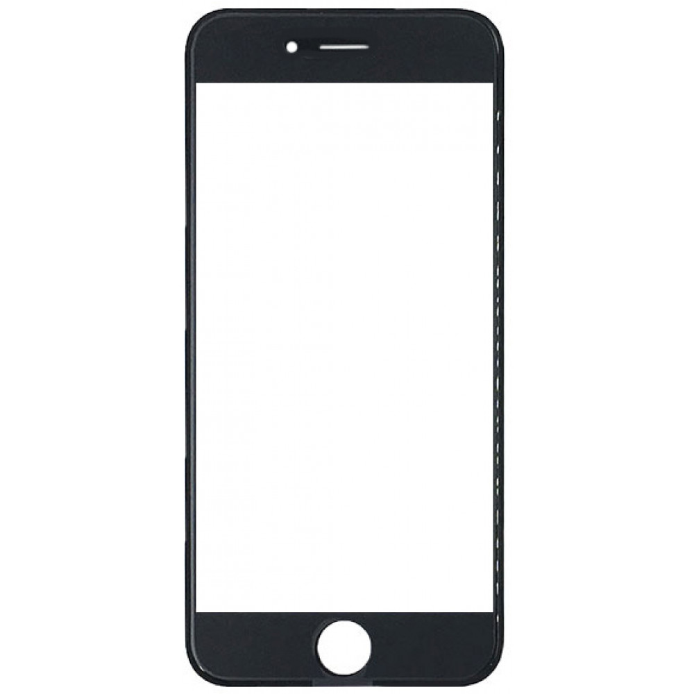 Стекло дисплея с рамкой для iPhone 6 черное