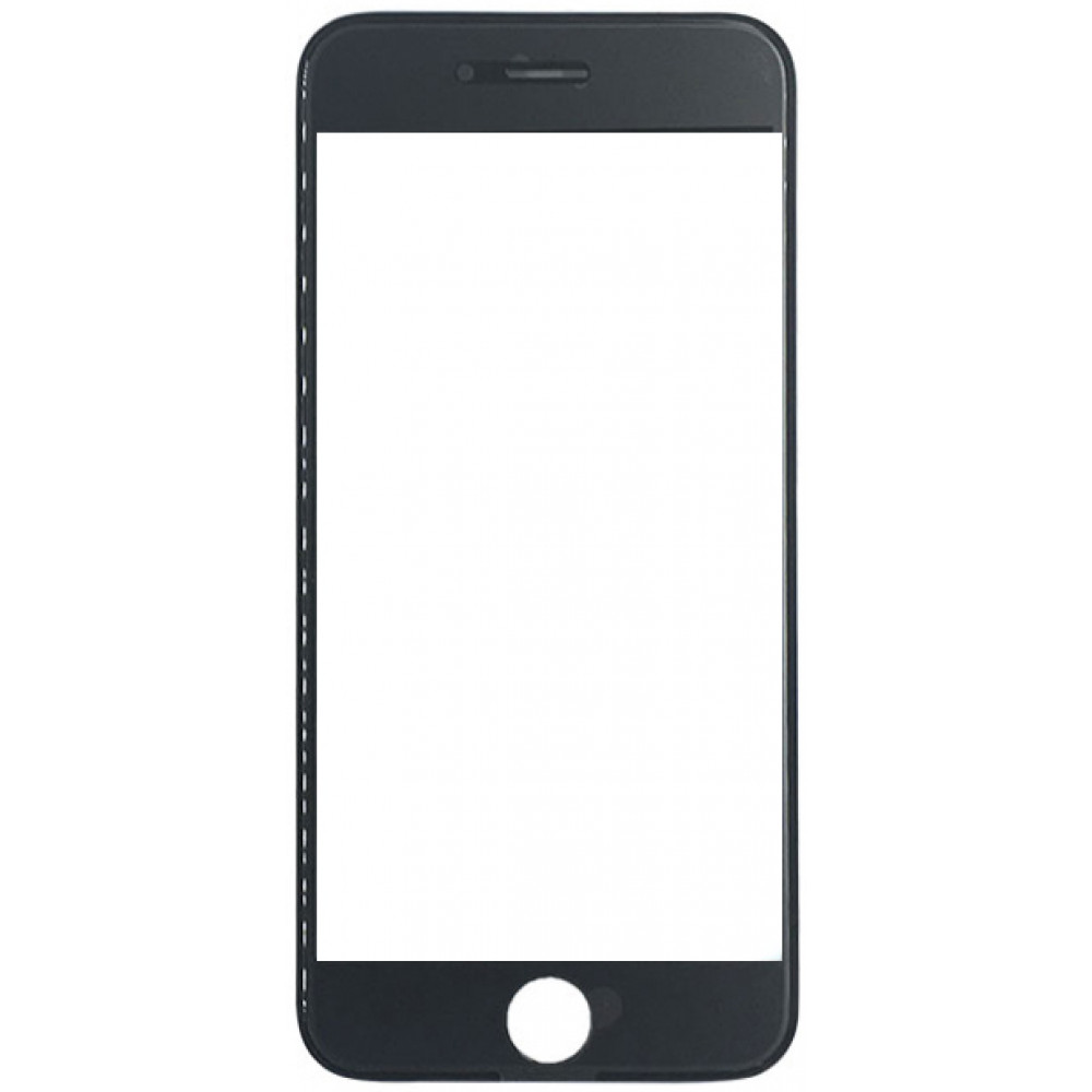 Стекло дисплея с рамкой для iPhone 6S черное