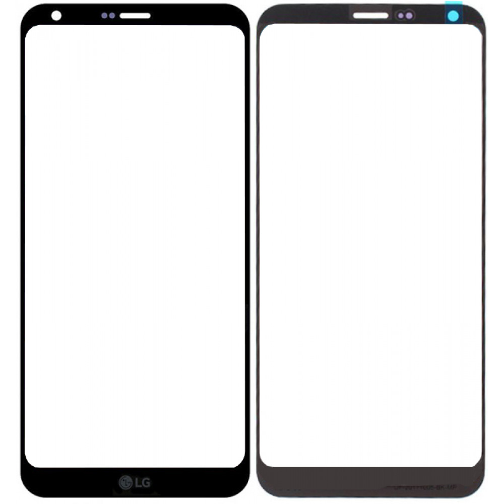 Сенсорное стекло (тачскрин) для LG Q6, черное