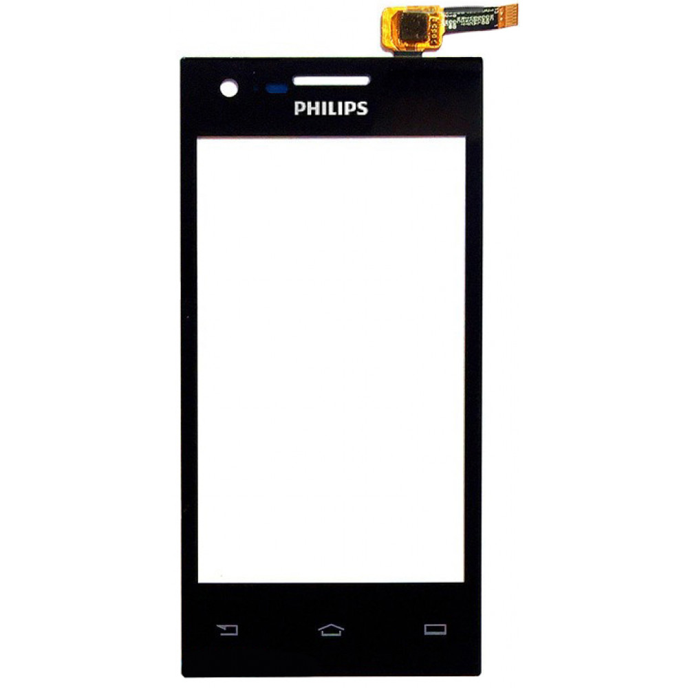 Сенсорное стекло (тачскрин) для Philips Xenium S309, черное