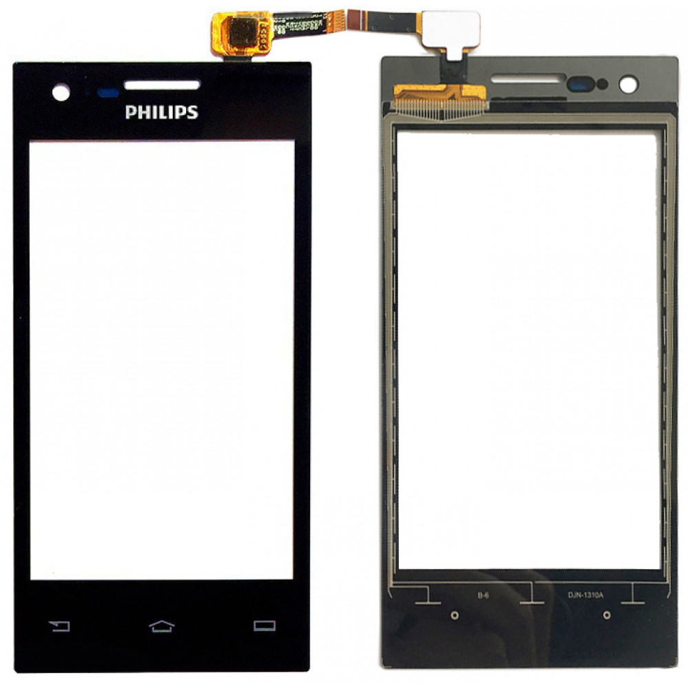 Сенсорное стекло (тачскрин) для Philips Xenium S309, черное