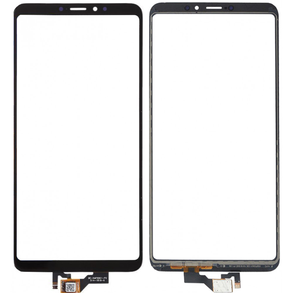 Сенсорное стекло (тачскрин) для Xiaomi Mi Max 3, черное