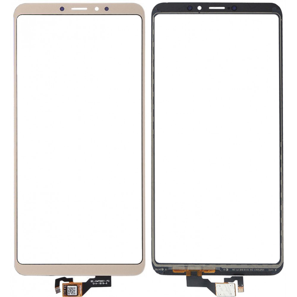 Сенсорное стекло (тачскрин) для Xiaomi Mi Max 3, золотое