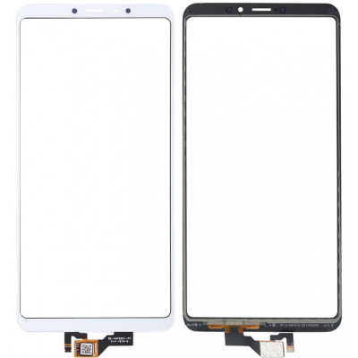 Сенсорное стекло (тачскрин) для Xiaomi Mi Max 3, белое