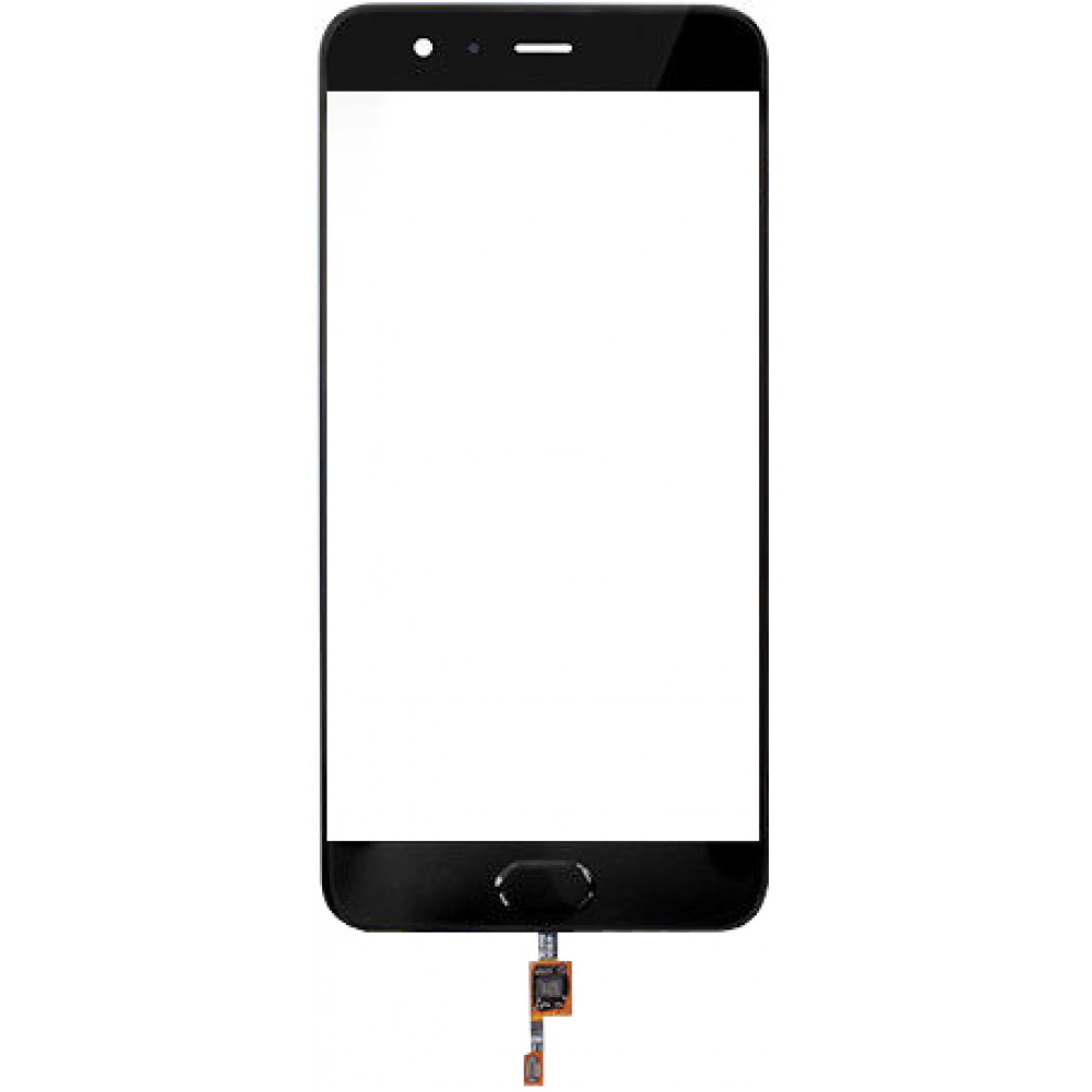 Сенсорное стекло (тачскрин) для Xiaomi Mi6 с датчиком отпечатка, черное