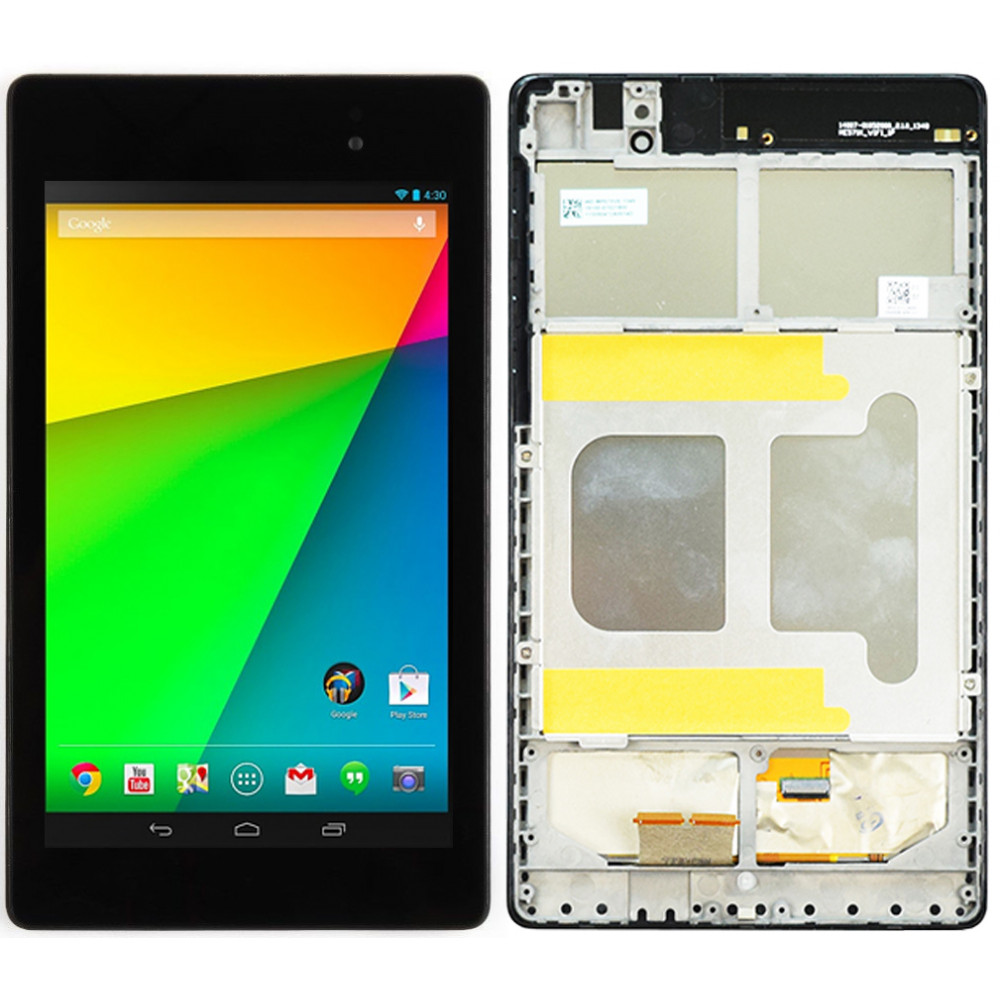 Дисплей для Asus Google Nexus 7 (ME571) (2013) в сборе с тачскрином и рамкой, черный