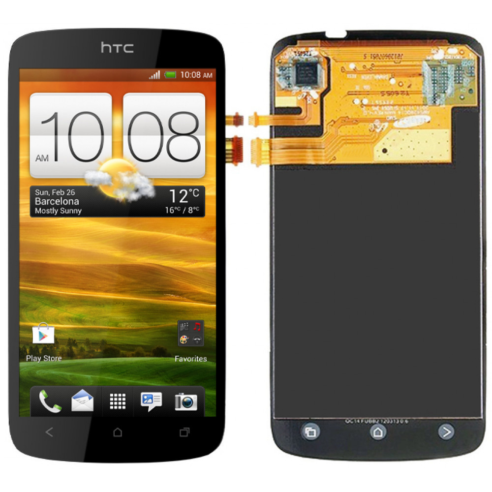 Дисплей для HTC One S в сборе с тачскрином, черный