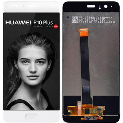 Дисплей для Huawei P10 Plus в сборе с тачскрином и датчиком отпечатка пальца, белый
