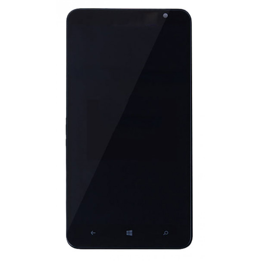 Дисплей для Nokia Lumia 1320 в сборе с тачскрином и рамкой, черный