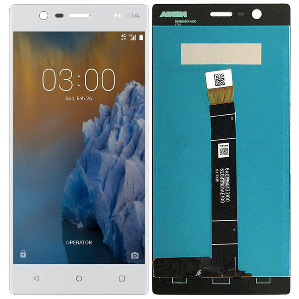 Дисплей для Nokia 3 в сборе с тачскрином, белый