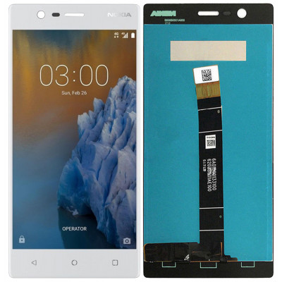 Дисплей для Nokia 3 в сборе с тачскрином, белый