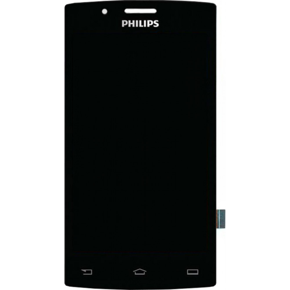 Дисплей для Philips Xenium S307 в сборе с тачскрином, черный